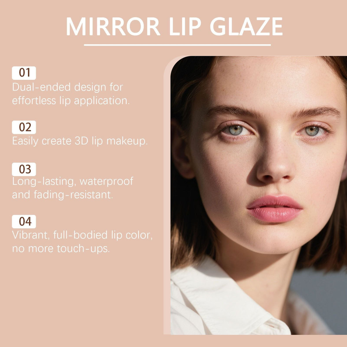 6g 2 in 1 Lip Gloss with Hydrating and Mirror Shine