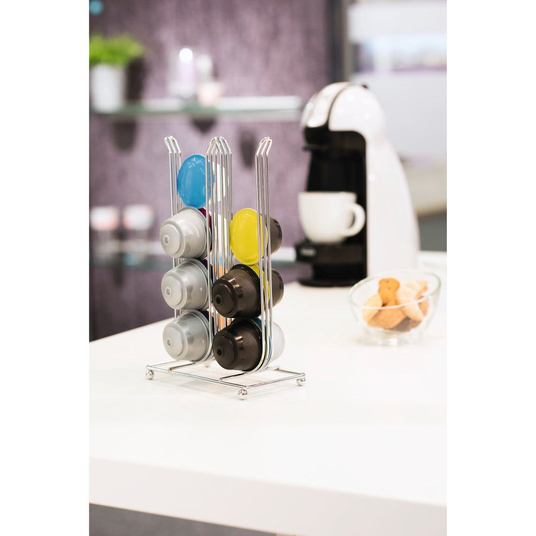 XAVAX 111227 "Pilastro" Coffee Capsule Stand for Dolce Gusto, 16 Capsules capacity