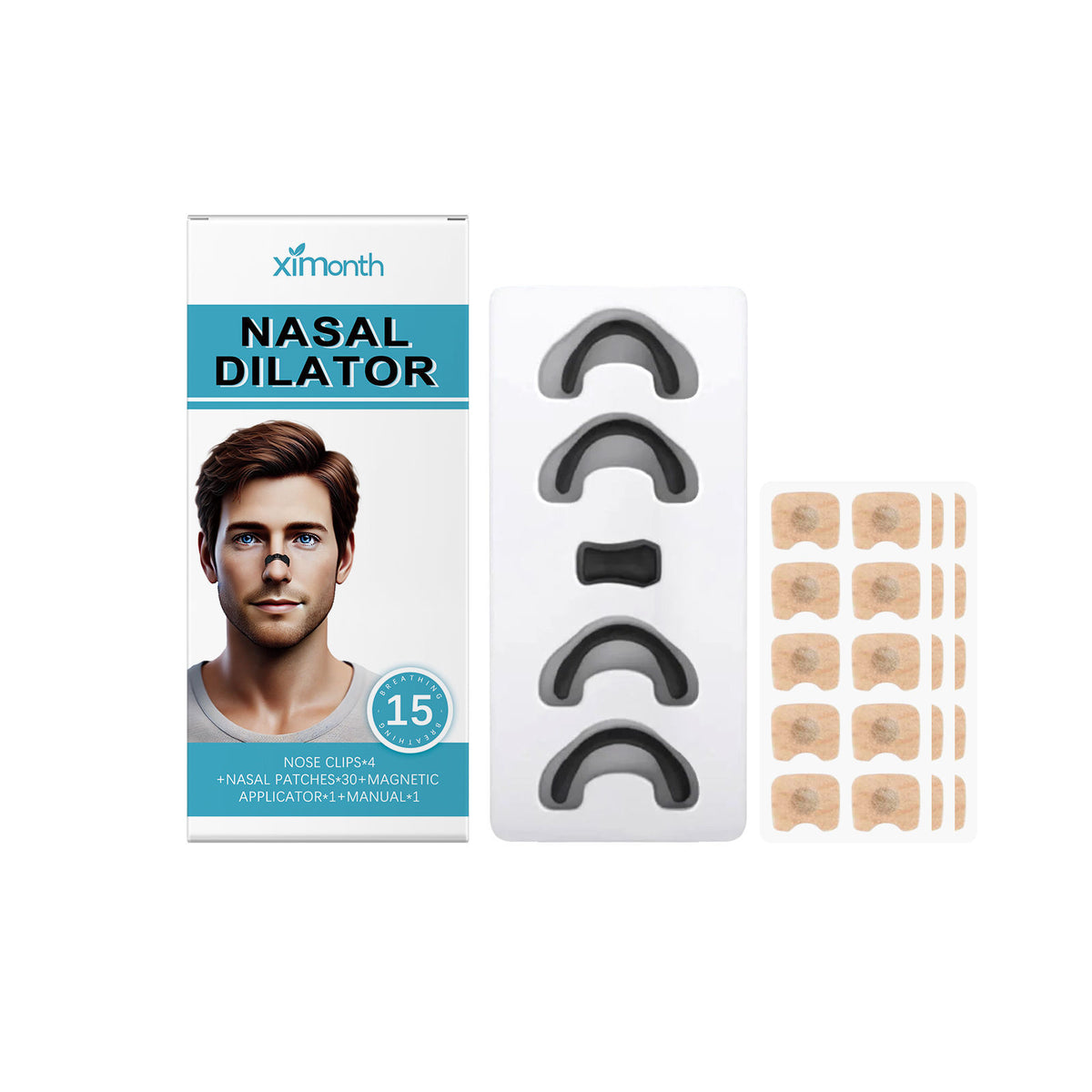 Anti-Snoring Nose Set, Sleep Aid, Breathable, Body Care, Comfortable Night ,1set