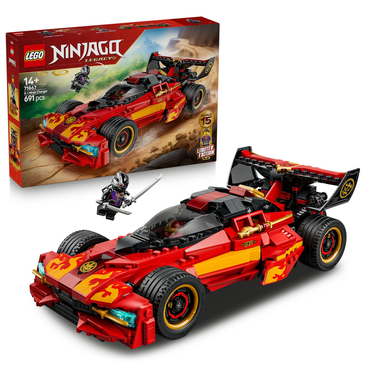 LEGO NINJAGO X-1 Ninja Charger 15th Anniversary Building Set, 691 Pieces, For Age 14+ Years