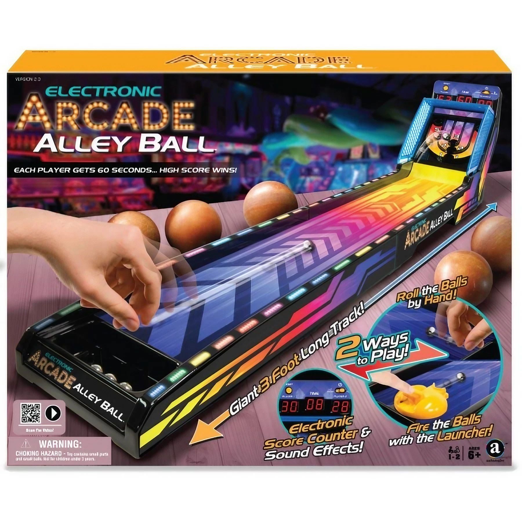 Ambassador Neon Series Electronic Arcade Alley-Ball Game, 6+ Years