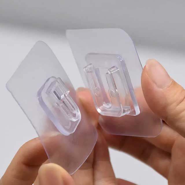 Strong Transparent Double-Sided Adhesive Wall Hooks – Heavy-Duty Suction Cup Wall Hanger for Storage &amp; Organization