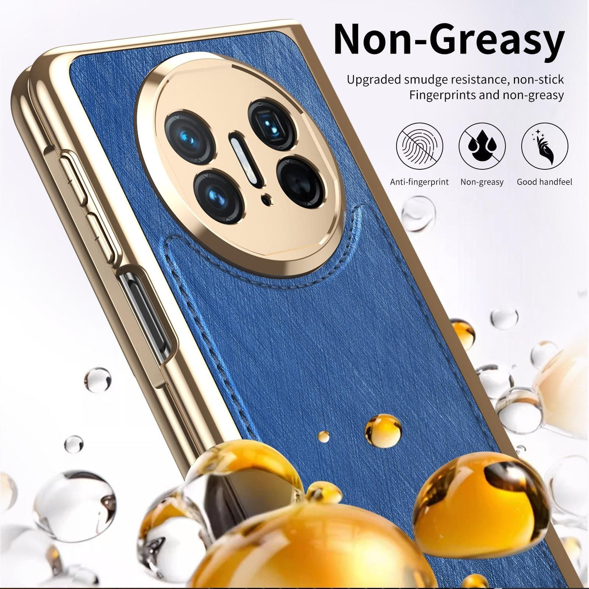 Plating Silver Brocade Case For Huawei Mate X3
