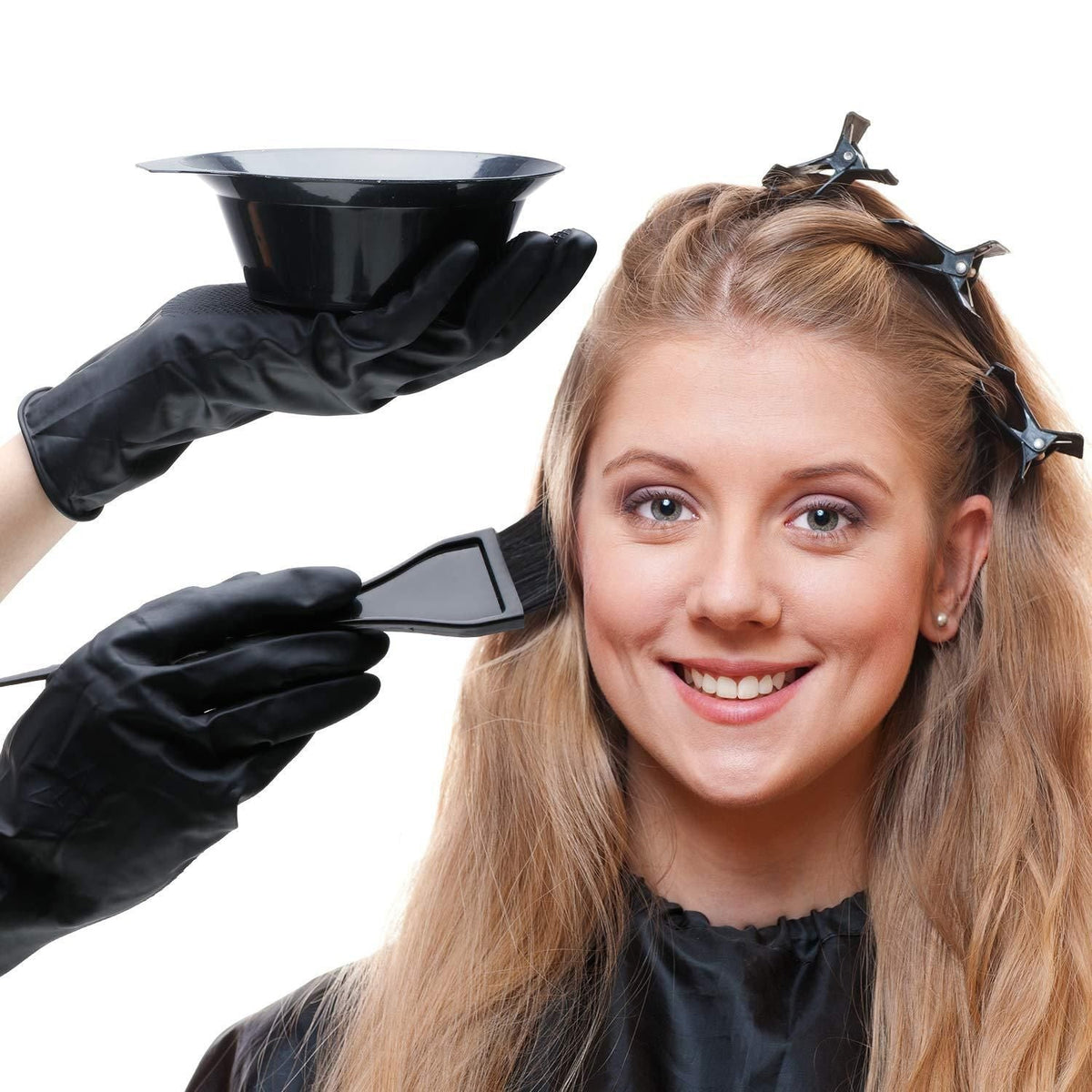 20Pcs Professional Hair Dye Coloring Kit with Bowl & Cape