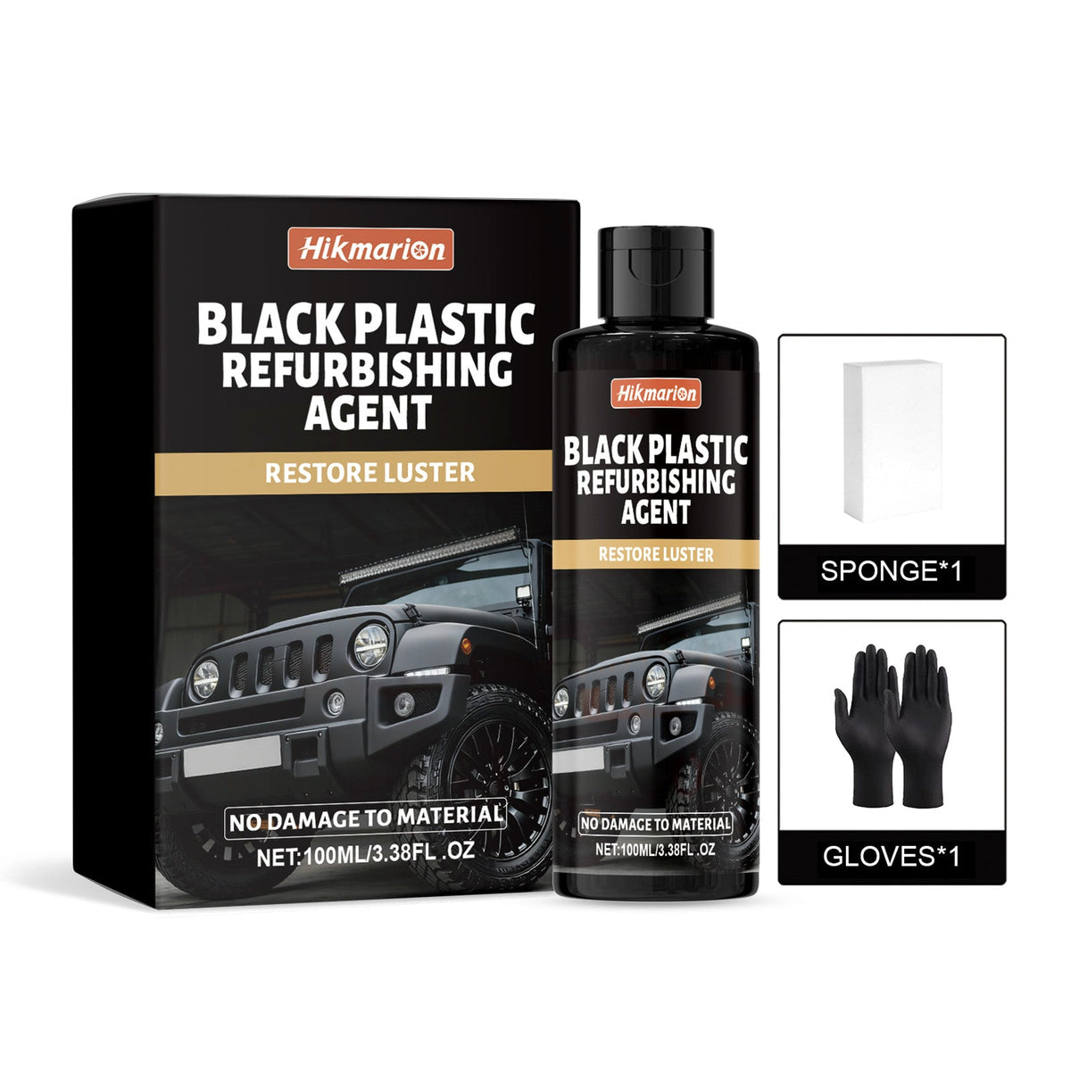 Car Plastic Decontamination & Shine Restorer, Interior Polishing, Fading Prevention ,1set