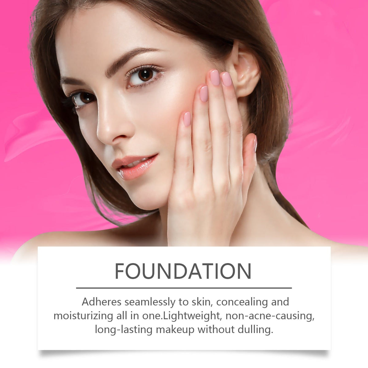 Dark Skin Moisturizing Foundation Cream, Natural Look, Hydrating, Easy to Apply ,20g