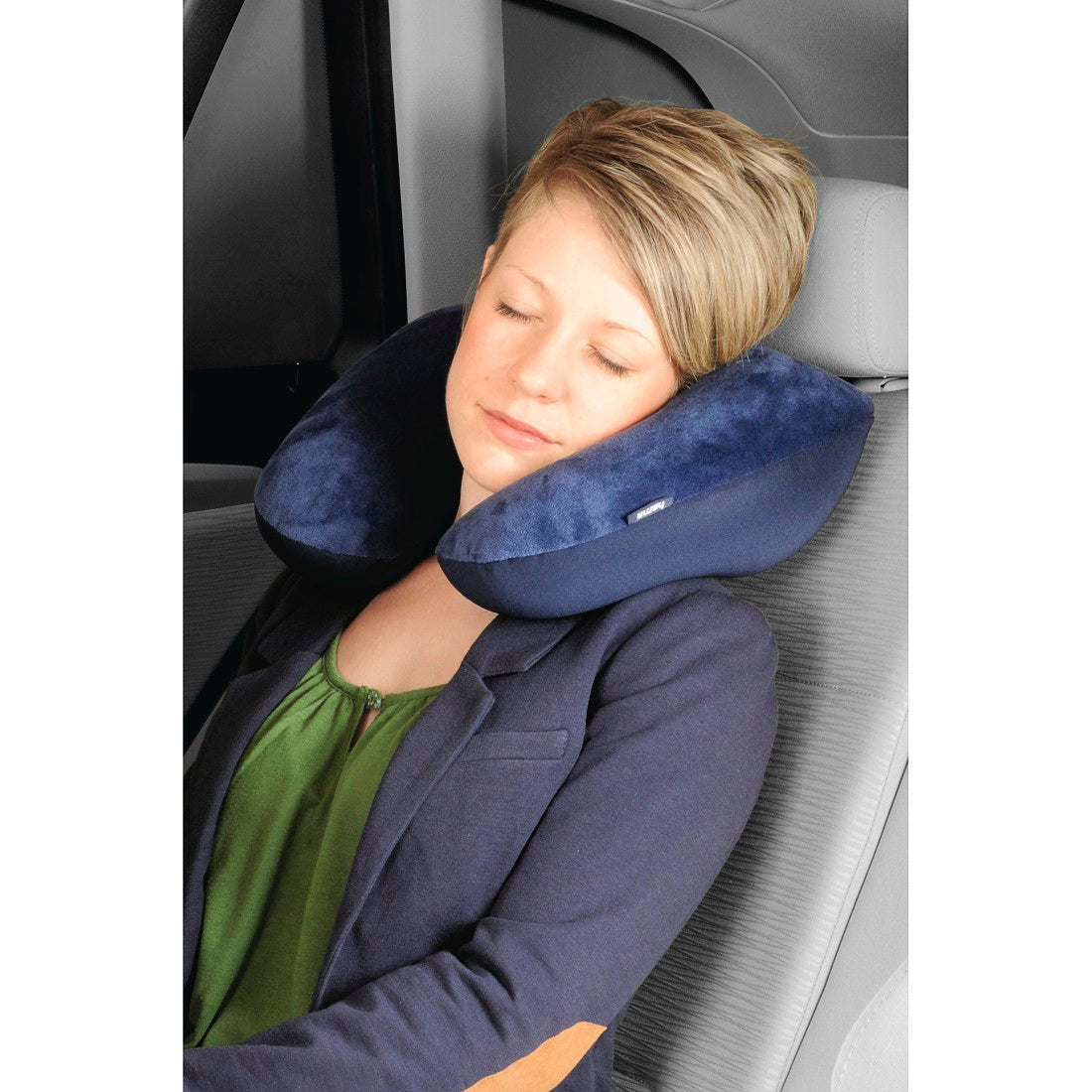 Hama 105366 2in1 micro pearl travel pillow, Dark Blue / Berry