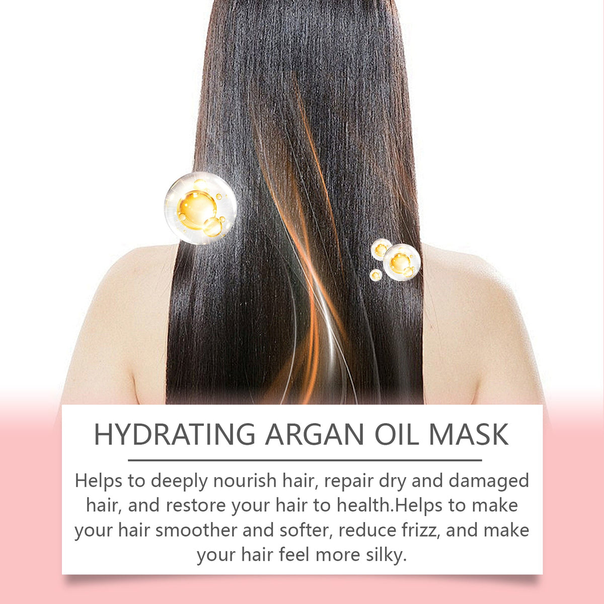 Argan Oil Hair Mask for Deep Hydration, Frizz Control, Shine Boost ,150g