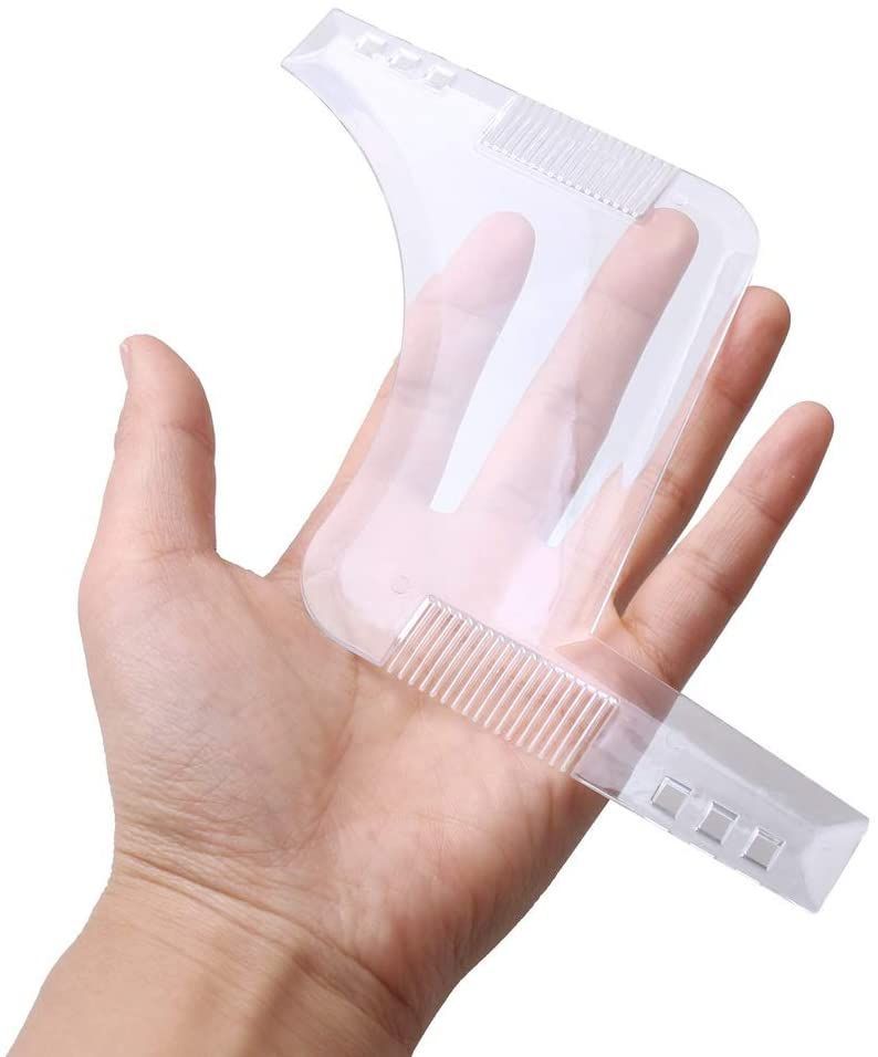 2 Pack Beard Shaping Comb Symmetric Beards Shaper Styling Trim Template Facial Hair Grooming Tool