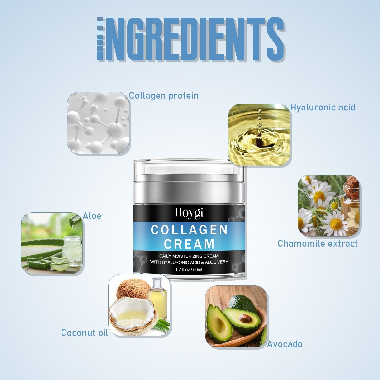 Revitalize Your Skin with Anti-Aging Face Cream, Hydrating Collagen Moisturizer ,50ml