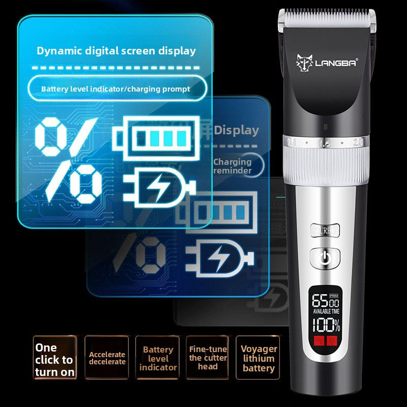 Pet Hair Clipper with LCD Display