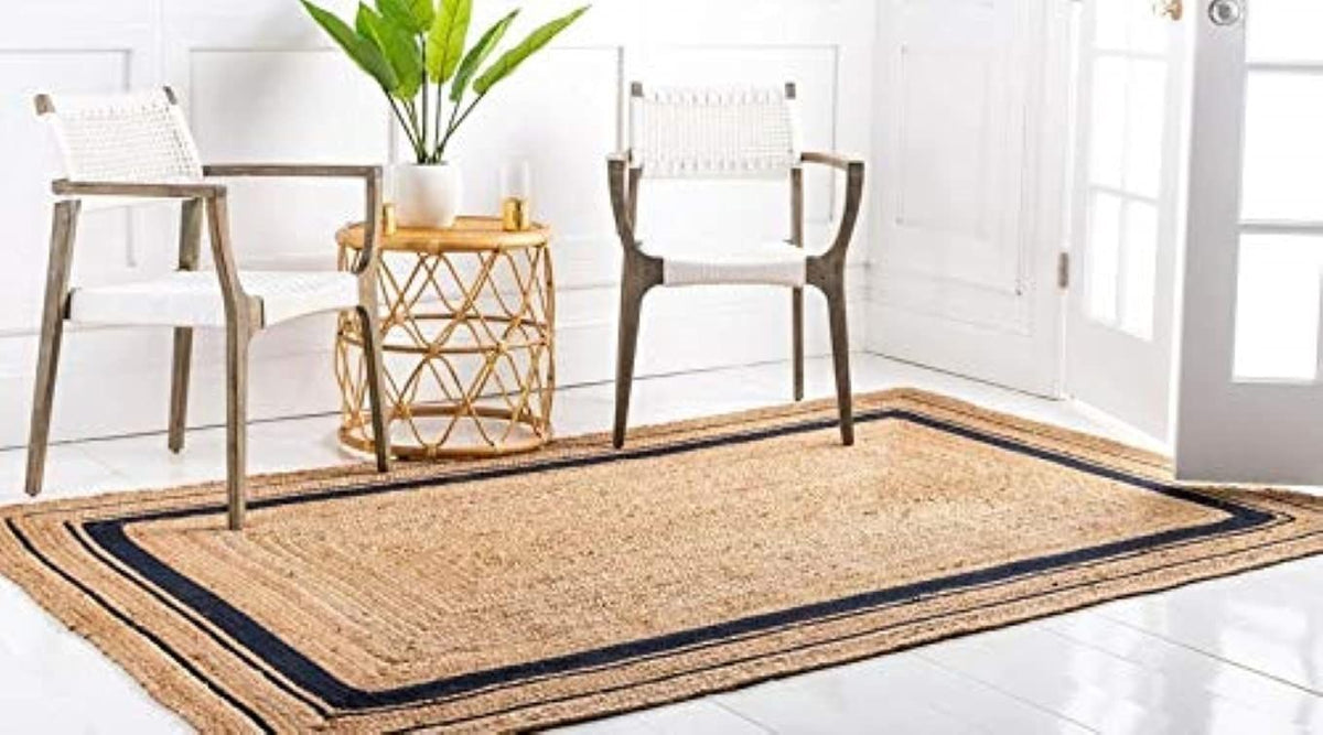 AIESY® Beautiful Handwoven Jute Reversible Doormat for Home