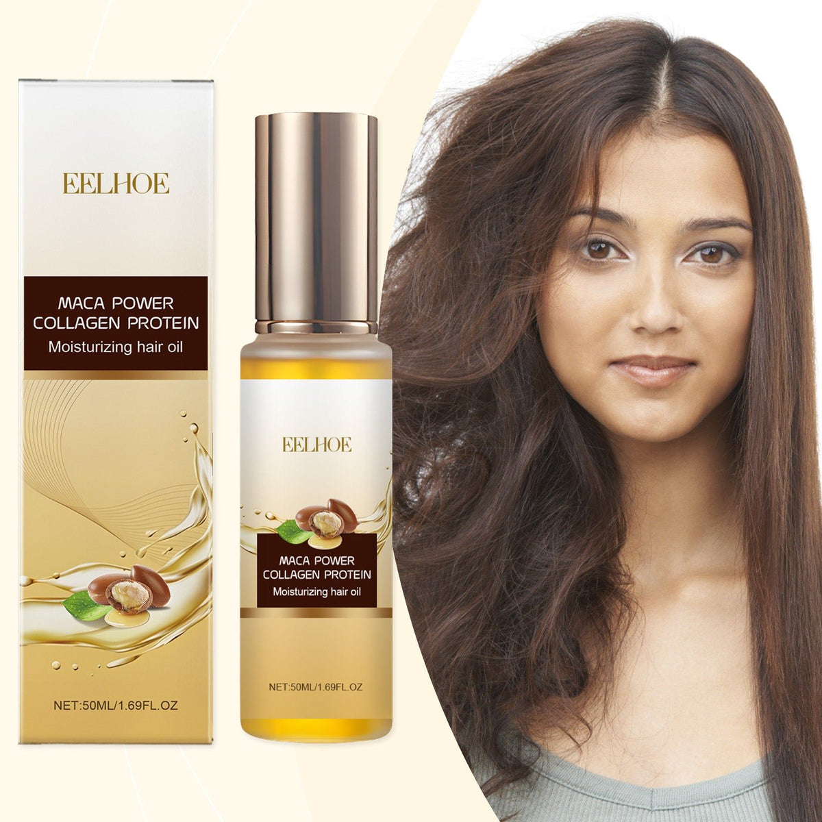 Collagen Hair Care Oil, Deep Nourishing Repair, Frizz Control, Hair Elasticity ,50ml