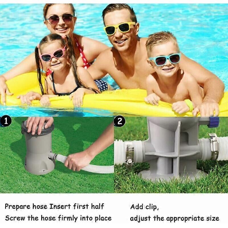2 Pcs Replacement Hose Set for Above Ground Pool Filter Pump