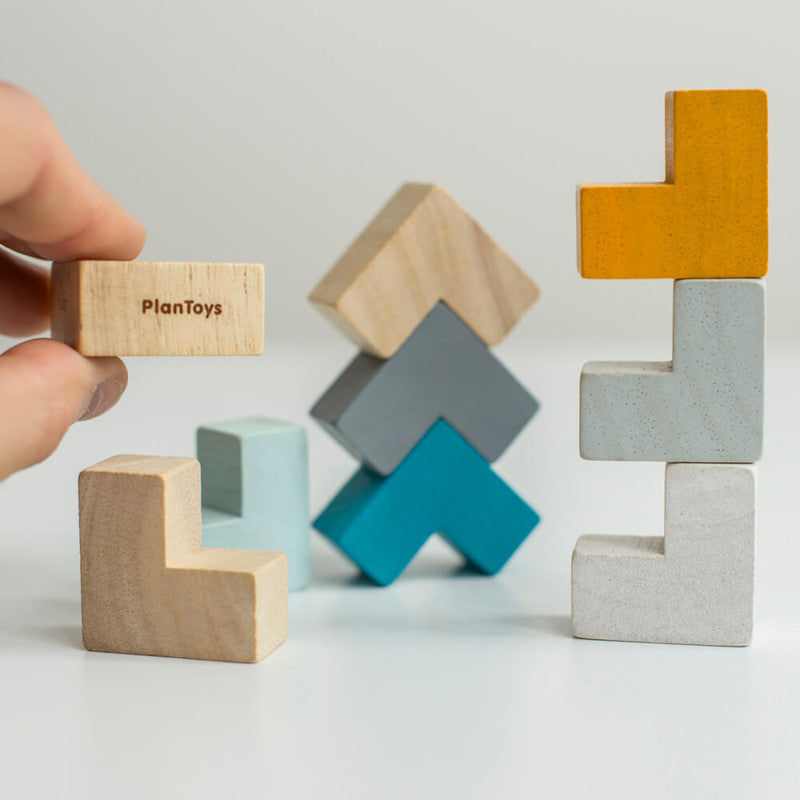 PlanToys 3D Puzzle Cube — Wooden Brain Teaser