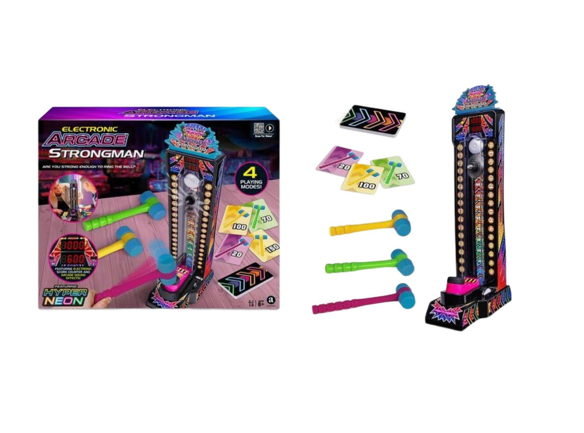 Ambassador Hyper Neon Series Electronic Arcade Strongman Game, 6+ Years