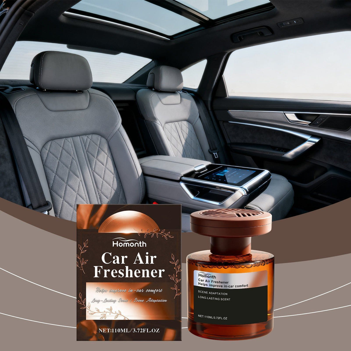 Car Air Freshener, Long-lasting Fresh Air, Odor Removal, Interior Cleaning, Multi-functional Car Care ,1set