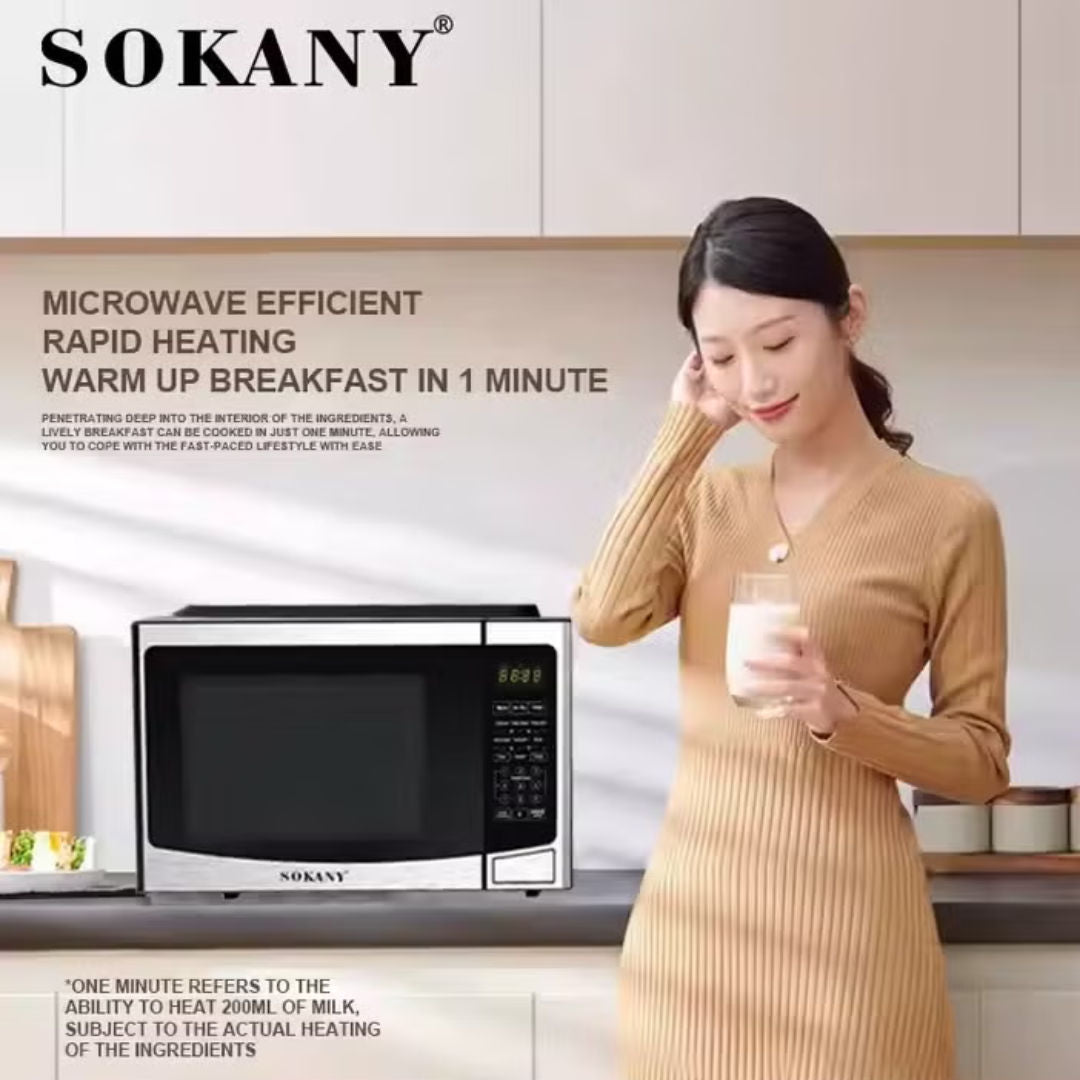 Sokany Microwave Oven Digital Control with Multi-Cooking Functions