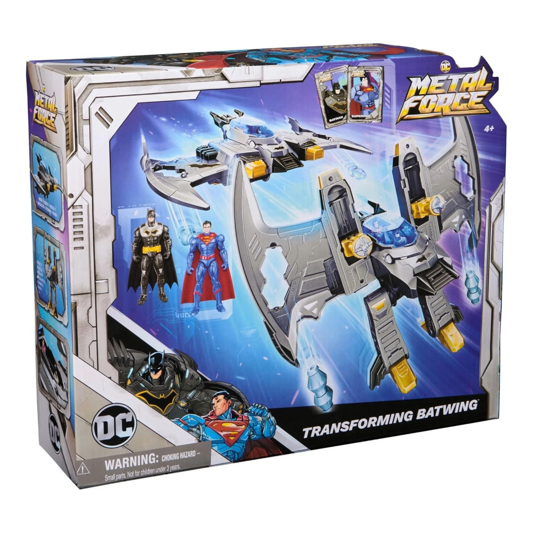 DC Metal Force Transforming Batwing Action Figures Set, For Age 4+ Years