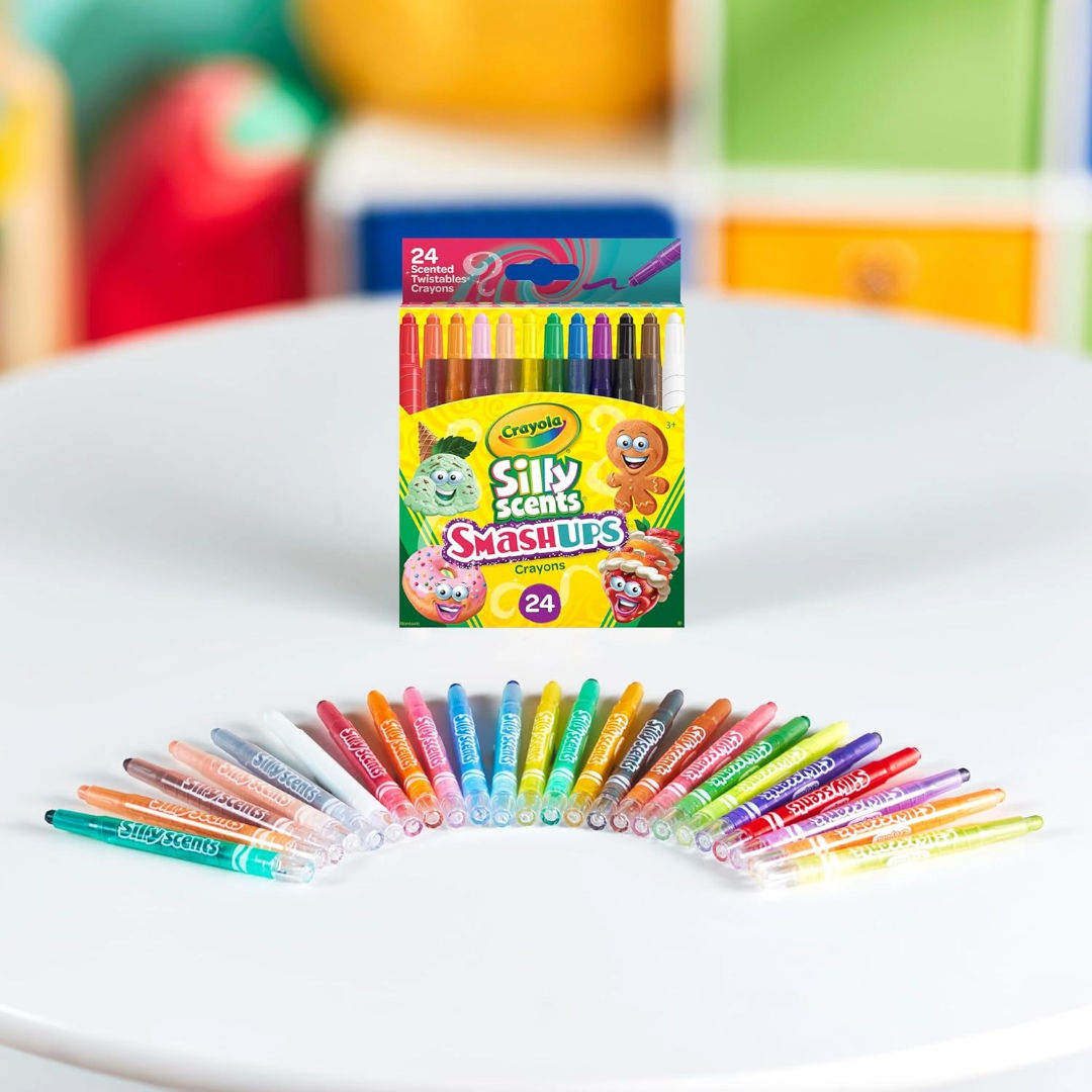 Crayola Silly Scents Smash Ups Mini Twistables Crayons, 24 Pieces