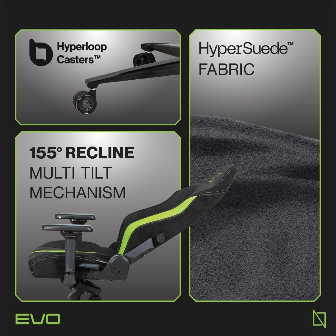Apex Pro Evo Edition, Pro Gaming Chair with Adaptive Support System, Multi-adjustable, Lime Green