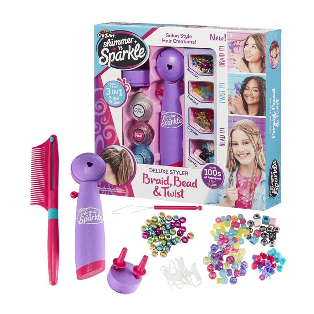 Cra-Z-Art Shimmer N Sparkle 3-in-1 Deluxe Styler Set, 8+ Years