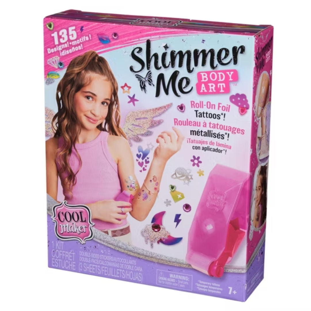 COOL Maker SHIMMER ME BODY ART, Roll-On Foil Tattoos Set