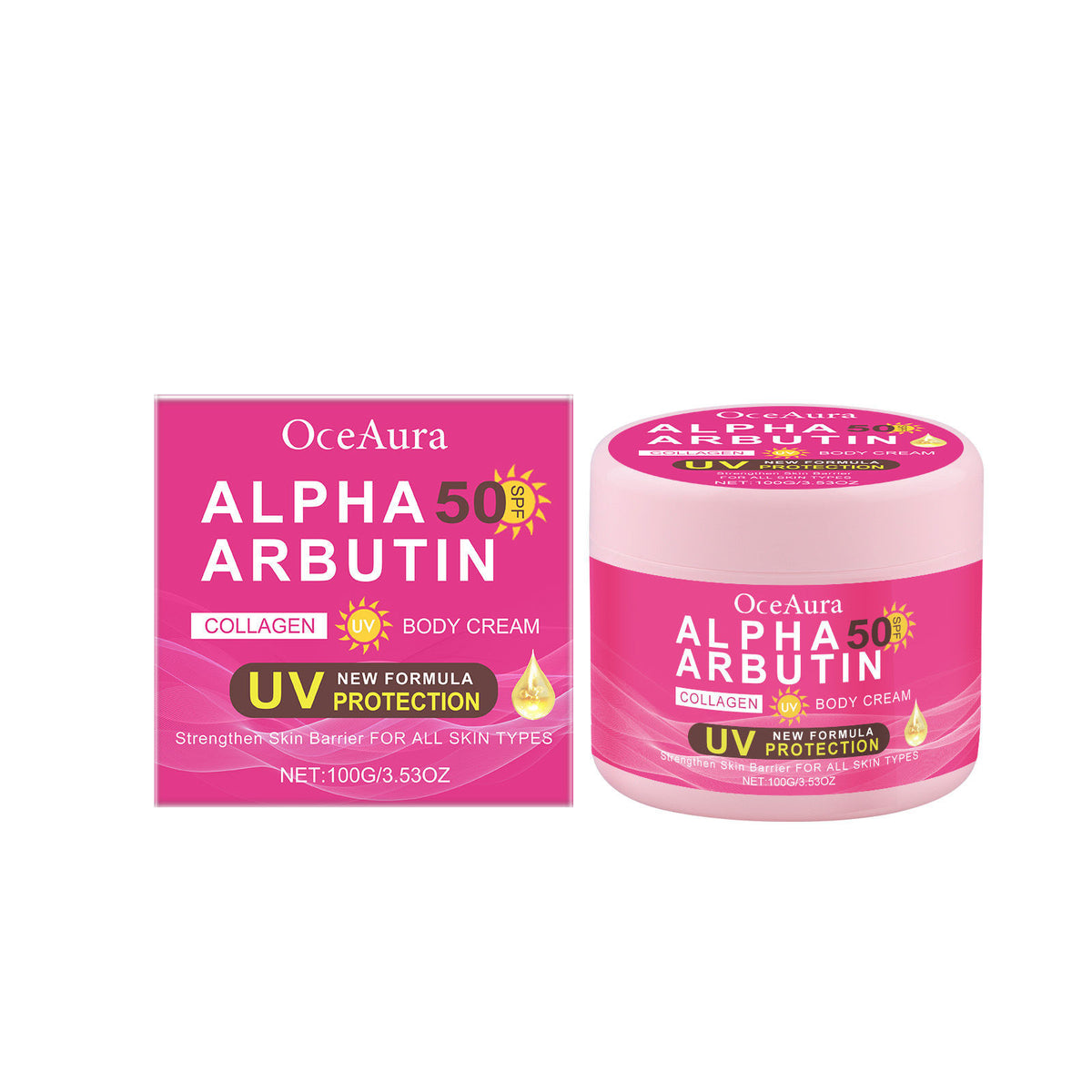 Arbutin Body Care Cream, Brightening, Hydrating, Anti-Aging, Smooth Skin ,100g
