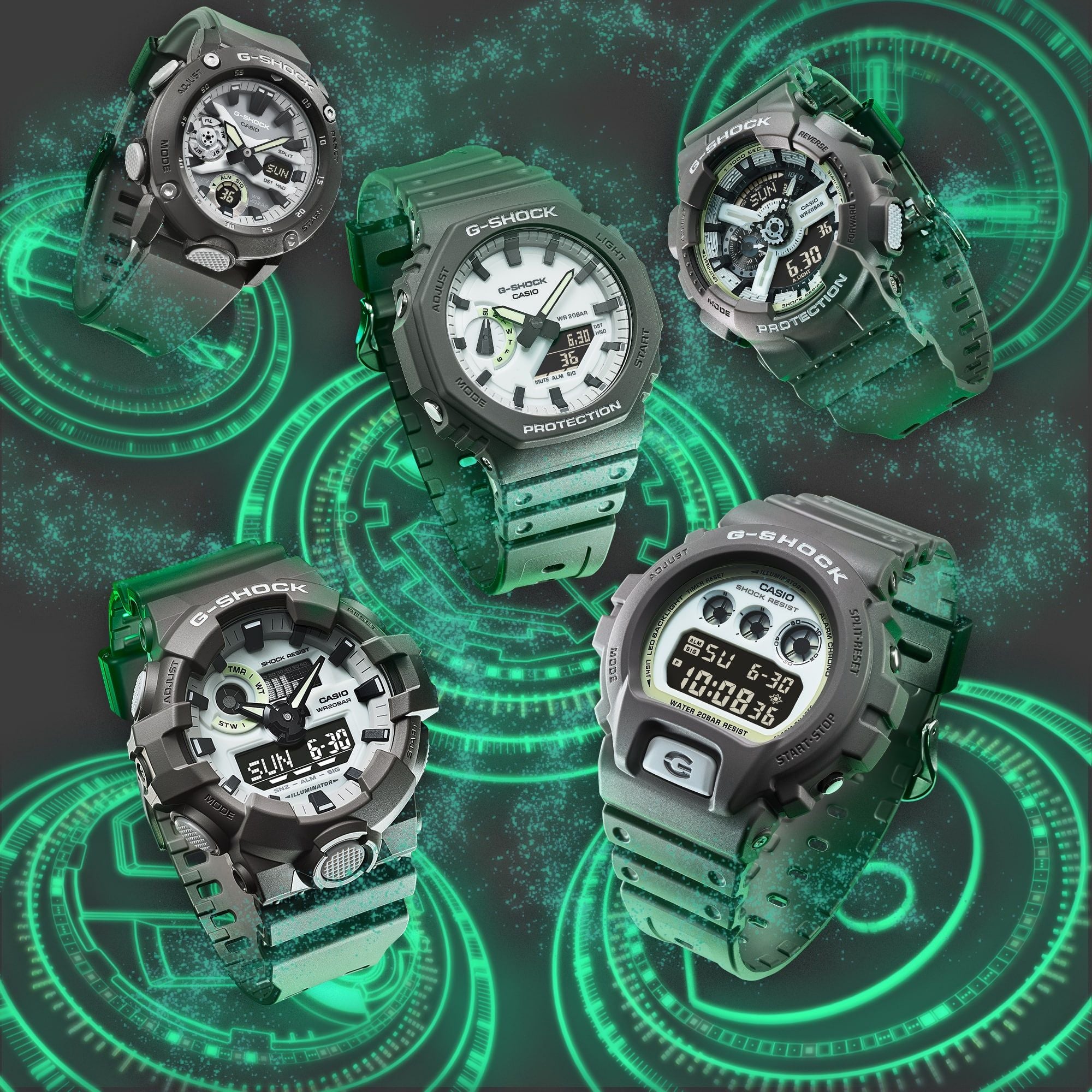 Casio G-SHOCK Analog Digital 2000 Series Watch, Grey, GA2000HD-8A