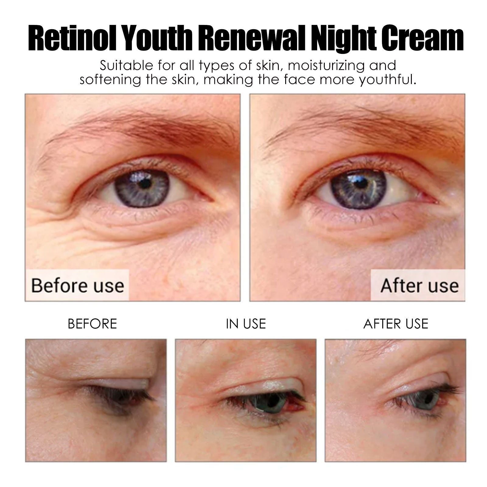 Revitalizing Retinol Face Cream, Moisturize, Firm, Lift, Reduce Wrinkles, Glow ,50ml