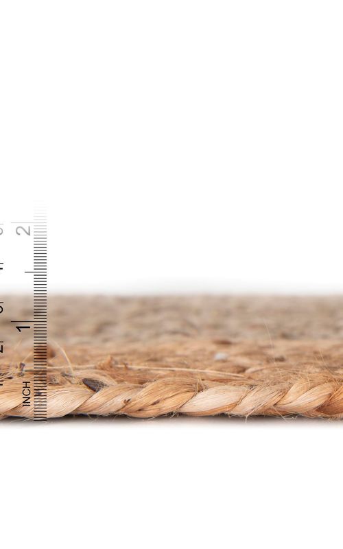 Handmade Round Grey & Natural Jute Rug – Grey Inner with Natural Border | Eco-Friendly Area Rug
