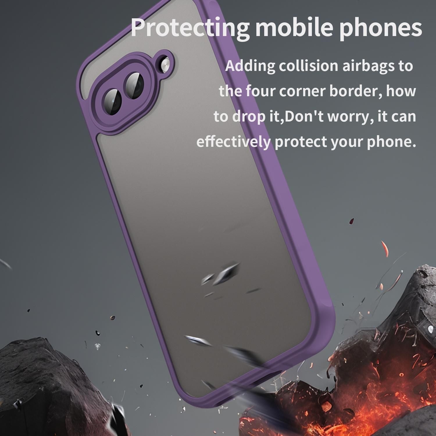 TPU Hybrid PC Frosted Phone Case For Google Pixel 9a