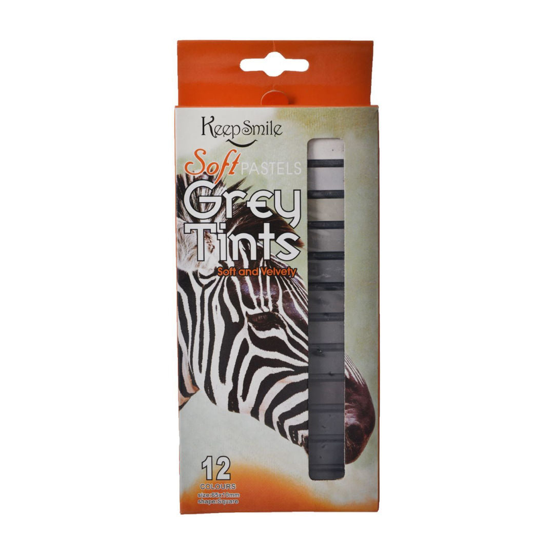 RSC Keep Smile 12-Pieces, Square Soft Grey, Pastel Set, P21-140