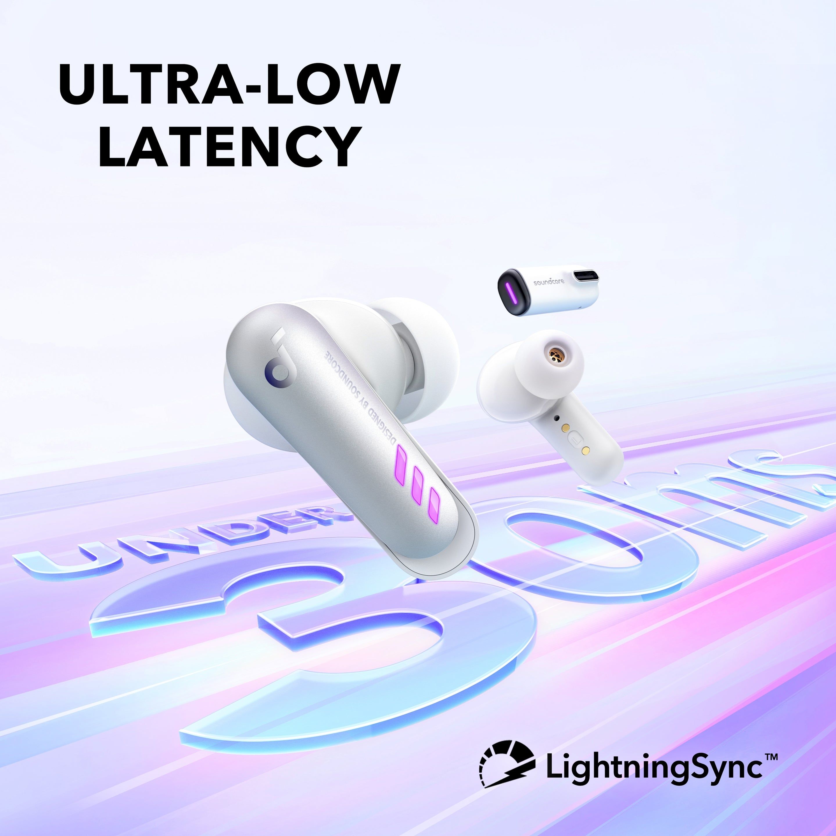 Anker Soundcore VR P10 True Wireless Gaming Earbuds, Ultra Low Latency 2.4GHz Gaming Earbuds, White
