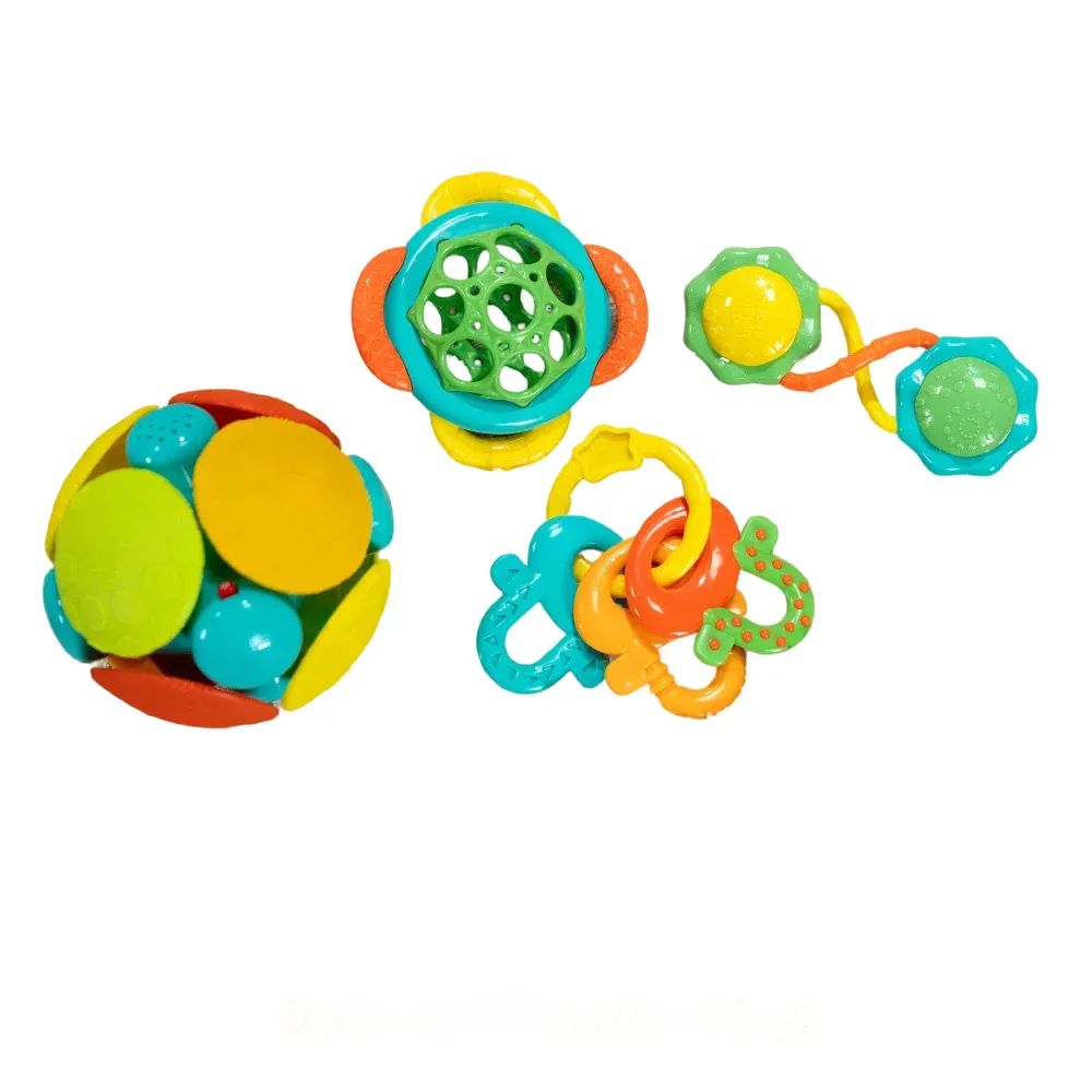 Bright Starts Catch Me Smile Toy Gift Set (4 Pieces), 3+ months