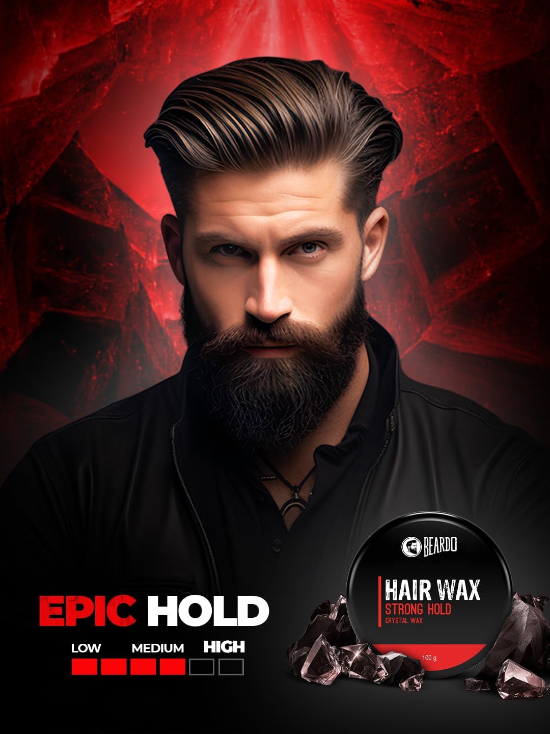Beardo Hair Wax Strong Hold Crystal 100g