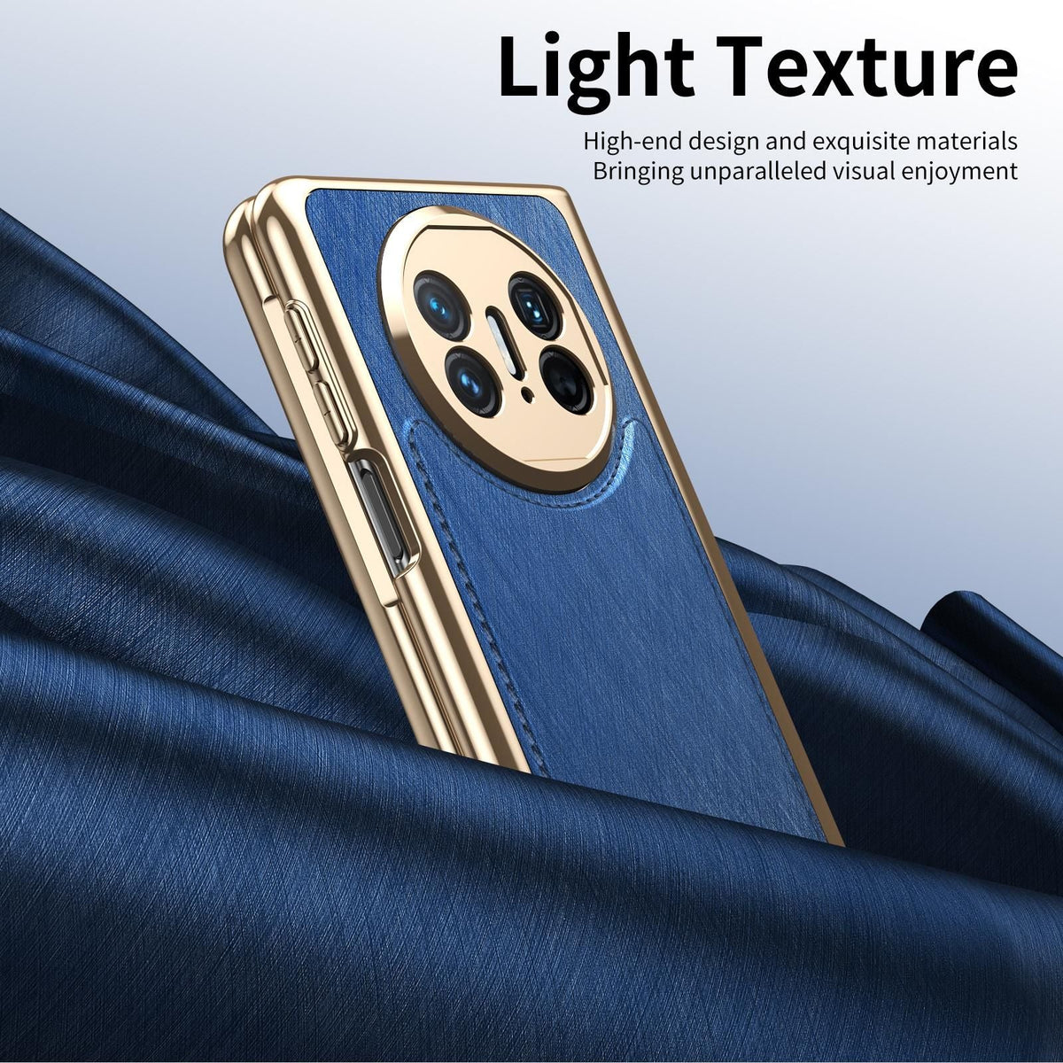 Plating Silver Brocade Case For Huawei Mate X5