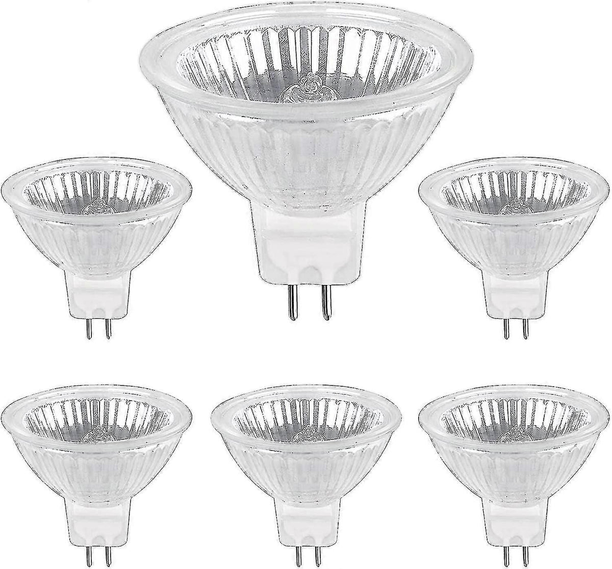 Halogen Bulb Gu5.3 50w 12v, 800lm Warm White 2700k Dimmable, Halogen Spotlight Bulb Mr16, Pack Of 6