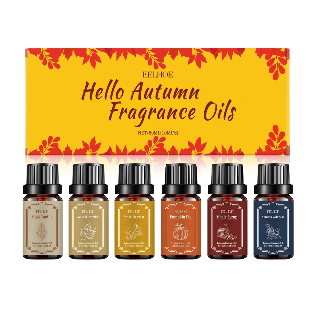 Autumn Essential Oil Set, Cozy Aromatherapy, Fall Fragrance, Home Relaxation ,1 set