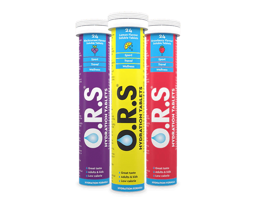 O.R.S HYDRATION TABLETS - Pack of 3 Flavours
