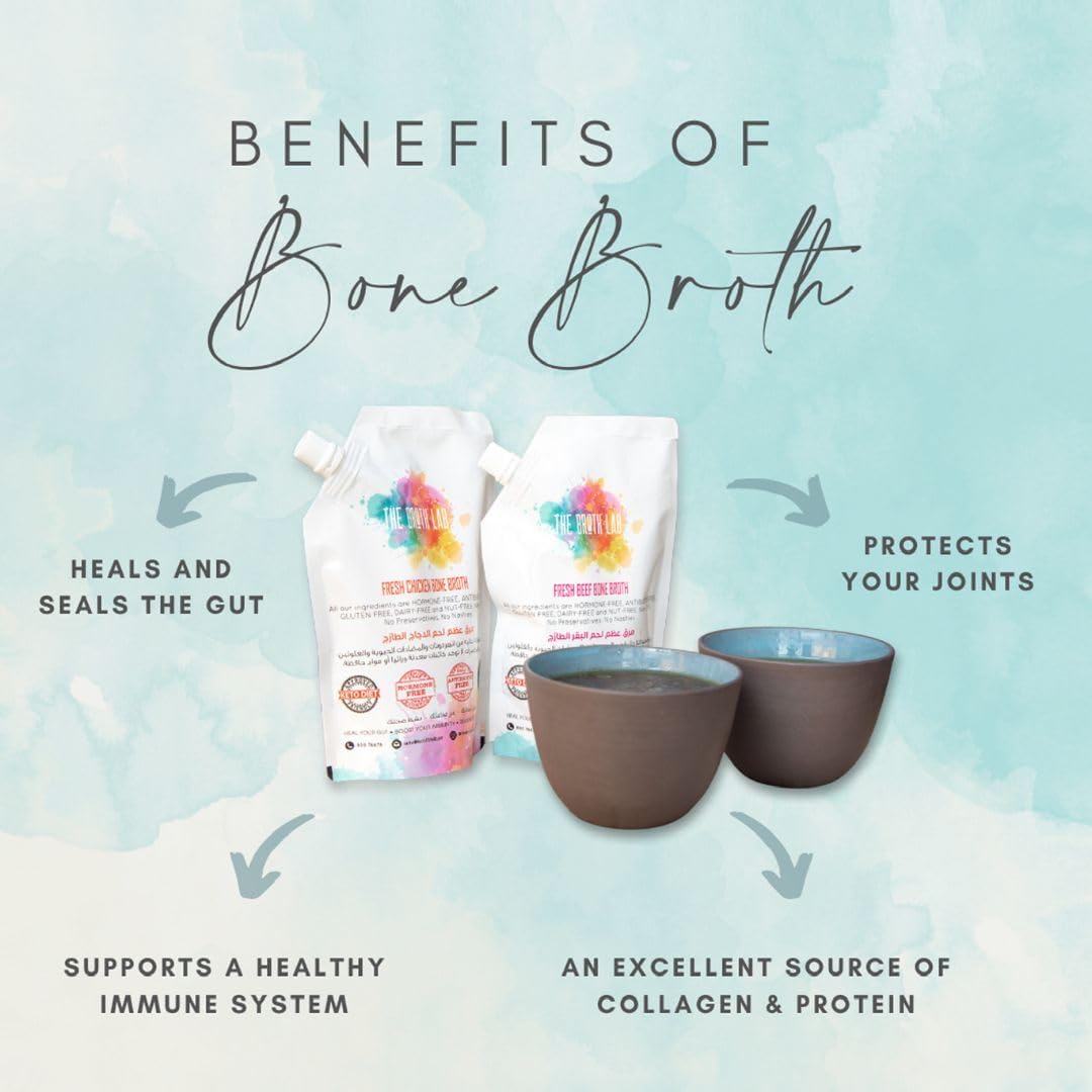 Fresh Lamb Bone Broth - 500ml pack of 3