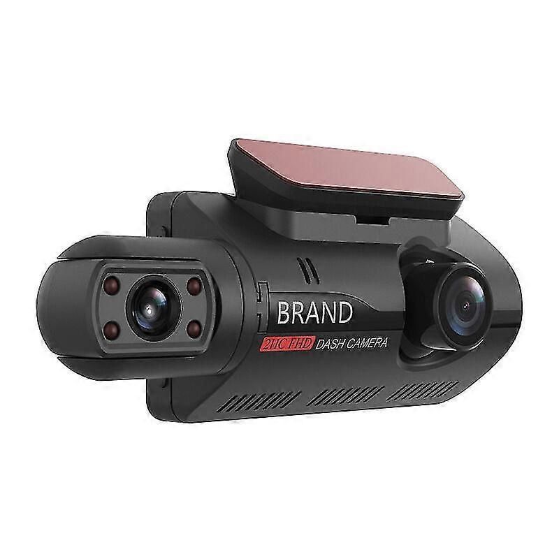 Dashcam Car Camera Front And Rear, Full Hd, 140 Wide Angle, Loop Recording, Parking Monitoring, Front + Interior, 1pc. zxin