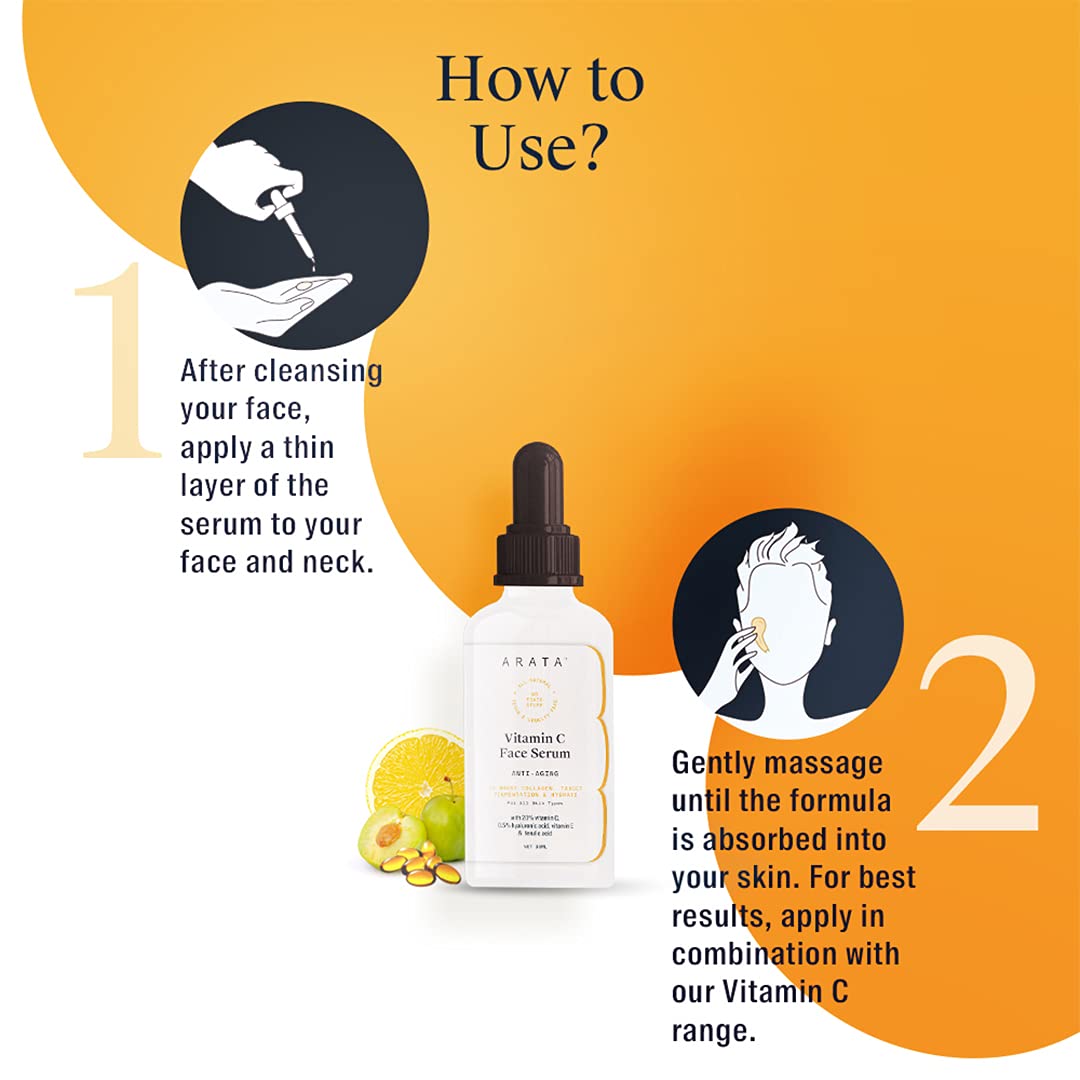 Arata Vitamin C Face Serum For Glowing Skin (30 Ml)