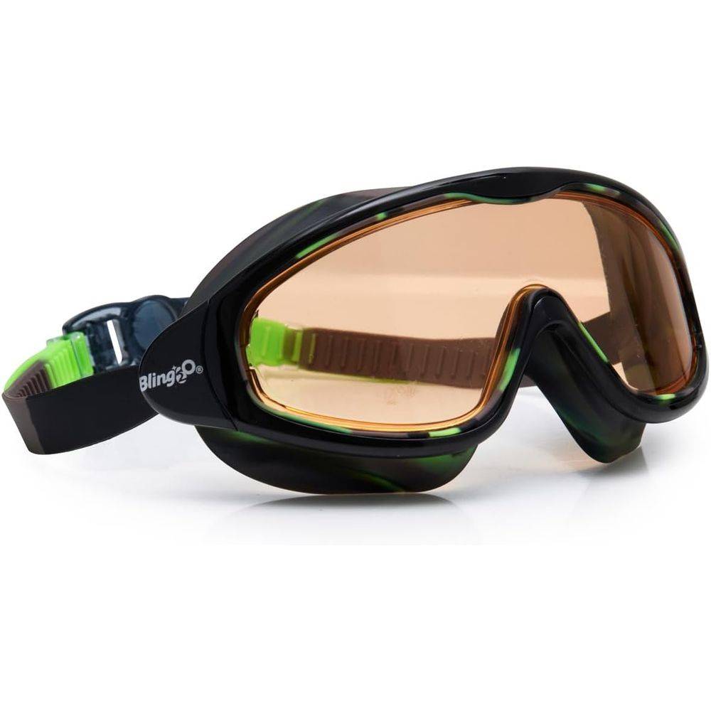 Bling2O Summer Storm Cloud Swim Goggles (Black/Green), 6+ years