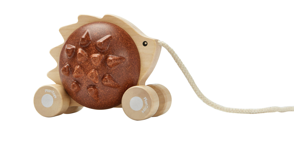 PlanToys Pull - Along Hedgehog - Brown