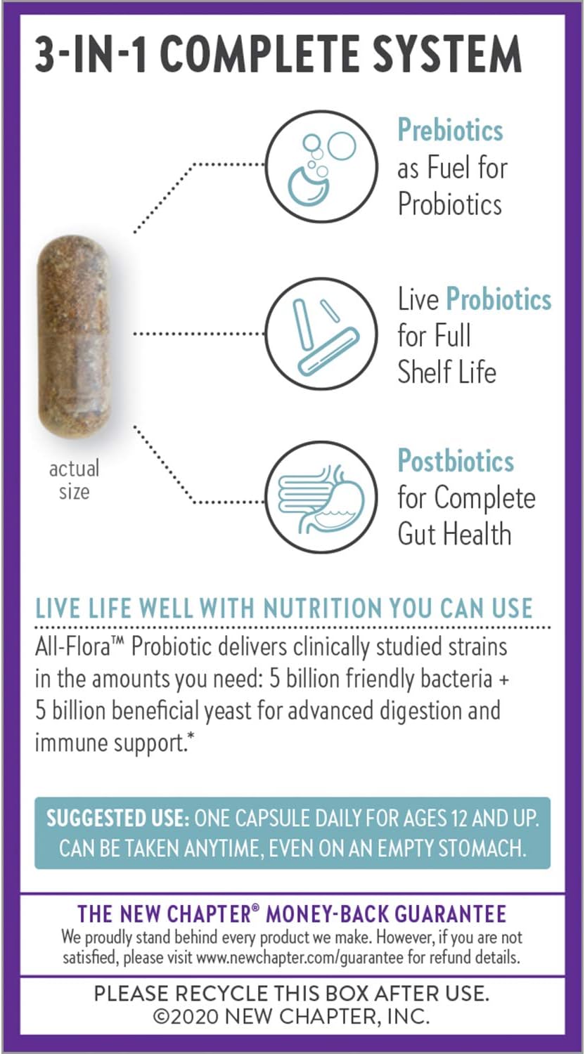 New Chapter ALL-FLORA PROBIOTIC 60 Vegan Capsules