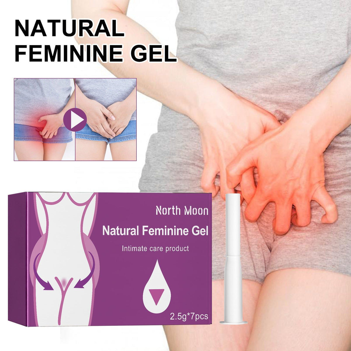 Body Care Gel, Moisturizes, Cleanses, Tones, and Detoxifies for Feminine Wellness ,2.5g*7pcs