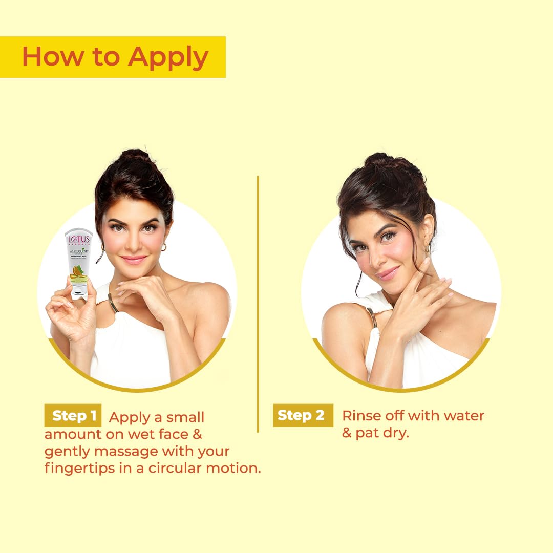 Lotus Herbals White Glow Vitamin C Radiance Face Wash | For Dark Spots & Dull Skin | Anti- Pollution | 100g