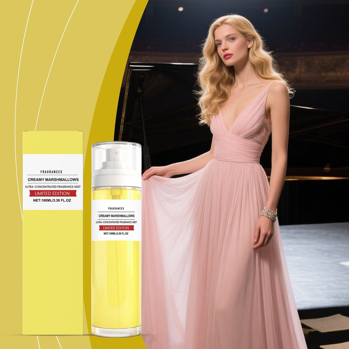 100ml Marshmallow Vanilla Body Mist with Sweet and Long Lasting