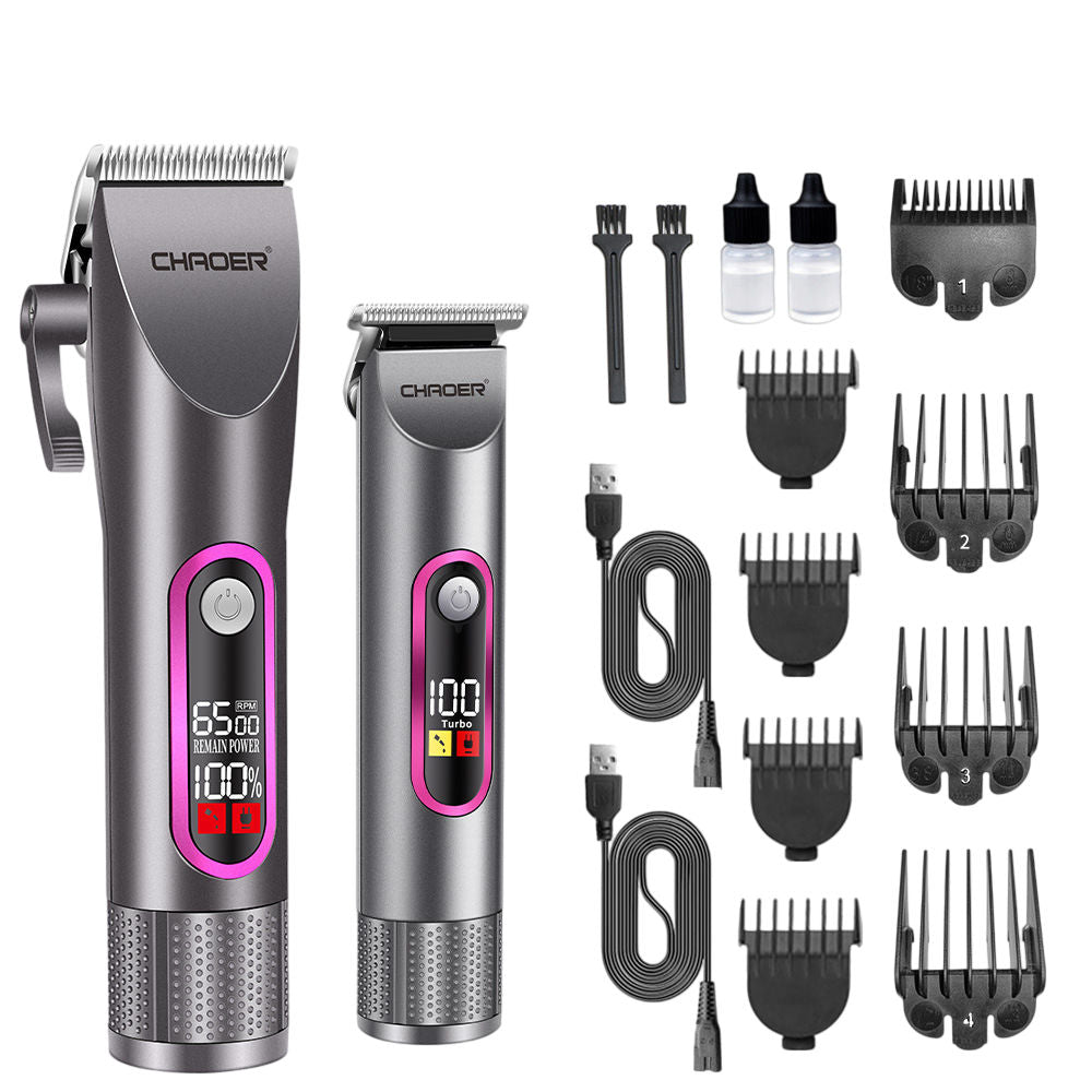 Hair Clipper with LCD Display and Guide Combs